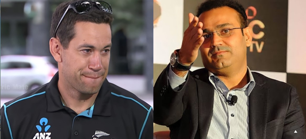 Ross Taylor And Virender Sehwag