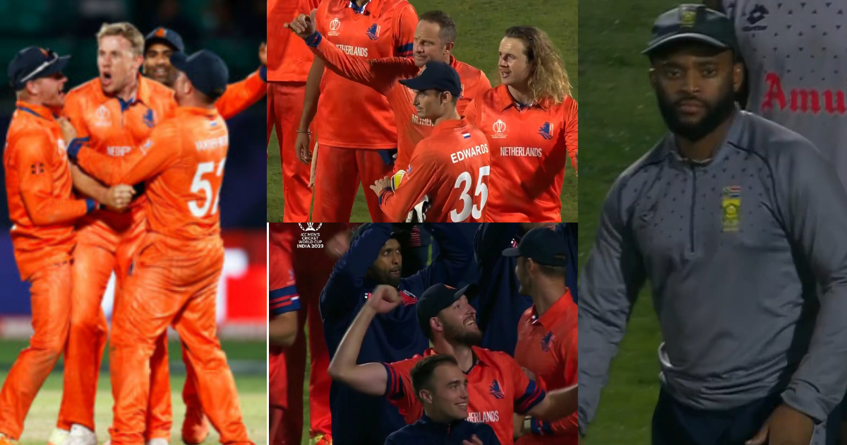 SA vs NED - VIDEO: दक्षिण अफ्रीका को रौंदकर नीदरलैंड्स के खिलाड़ियों ने जश्न से लूटी महफिल, तो टेंबा...