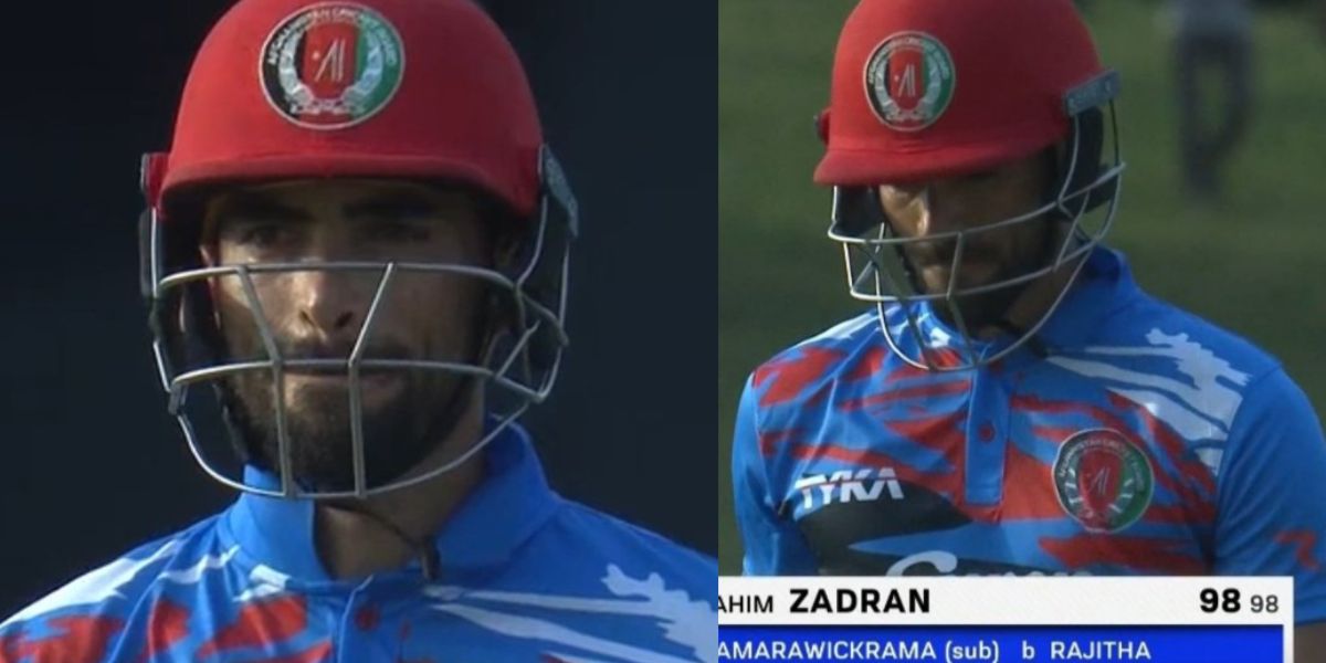 SL vs AFG: 2 रन से शतक से चूकने पर Ibrahim Zadran का टूटा दिल, पवेलियन लौटते हुए आंखे हुई नम