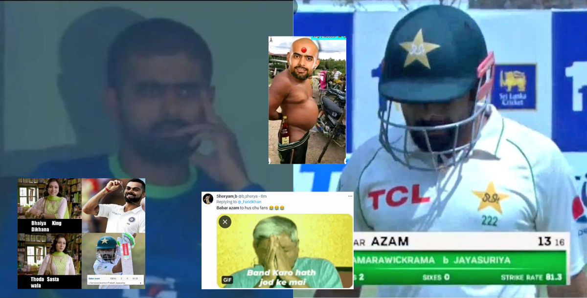 SL vs PAK Indian fans trolled Babar Azam after scoring 13 runs against Sri Lanka