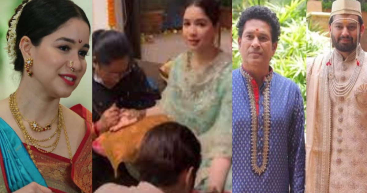 Remove term: Sara Tendulkar's viral wedding photo's Sara Tendulkar's viral wedding photo