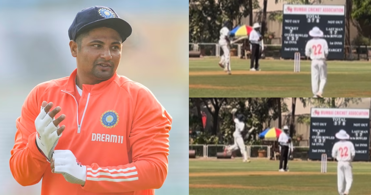 Sarfaraz Khan shared the celebration of Musheer Khan's double century on social media watch Video