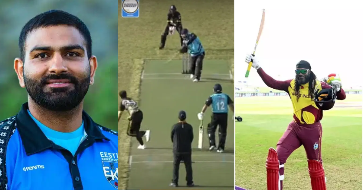 Saurav Chauhan broke Chris Gayle record by scoring a T-20 century in 27 balls.