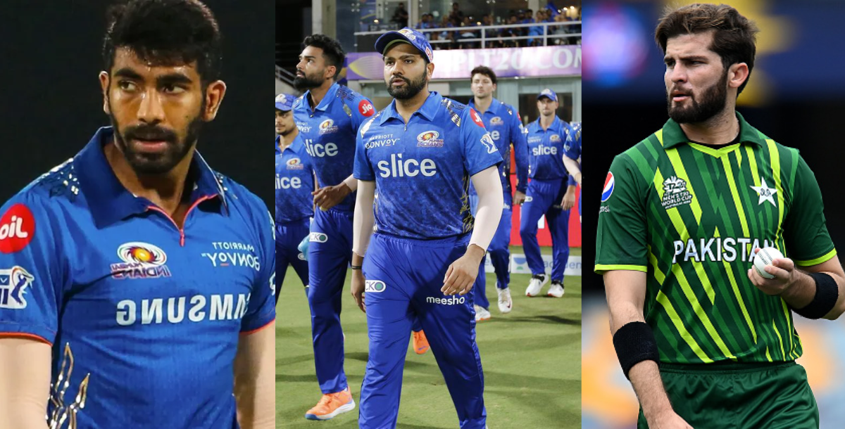 Shaheen Afridi and Jasprit Bumrah playing for Mumbai Indians photo viral