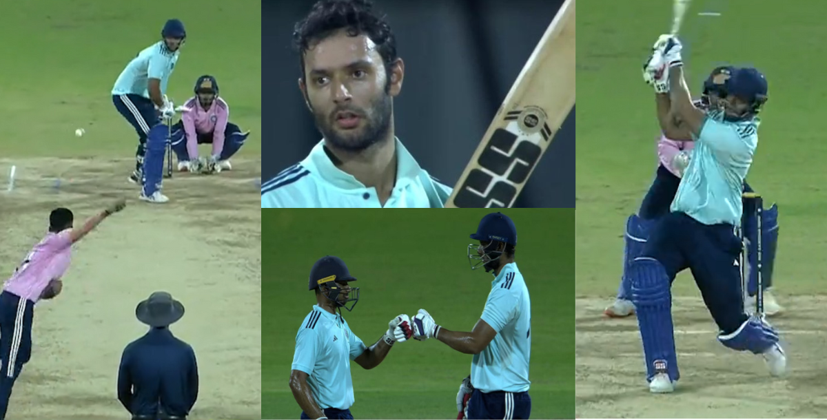 Shivam dube hits 83 runs in 78 balls for west zone in deodhar trophy 2023