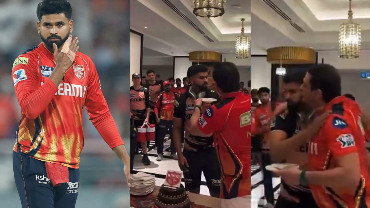 Shreyas Iyer Kissed By Co Owner Ness Wadia During Punjab Kings Hotel Celebration