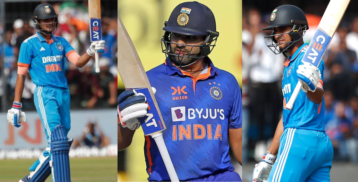 Shubman Gill broke Rohit Sharma's record by hitting most sixes in the year 2023