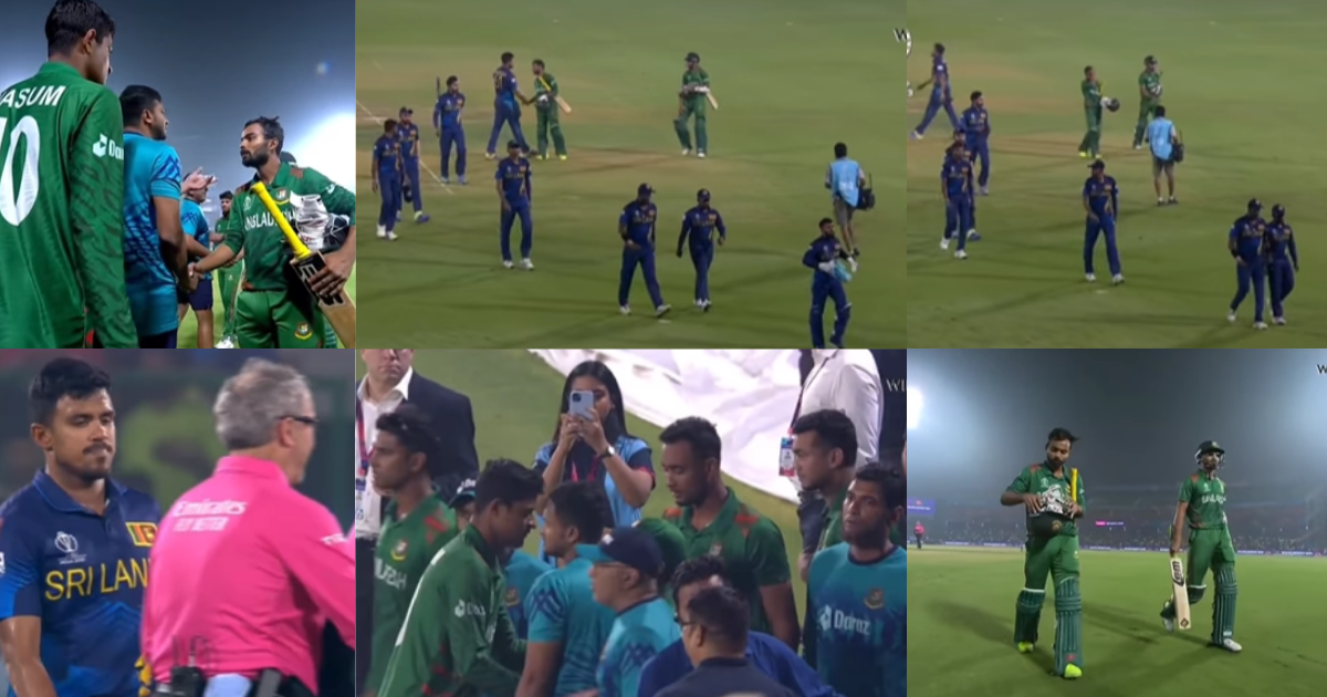 Sri Lanka and Bangladesh players did not shake hands after the SL vs BAN match ended Video Viral