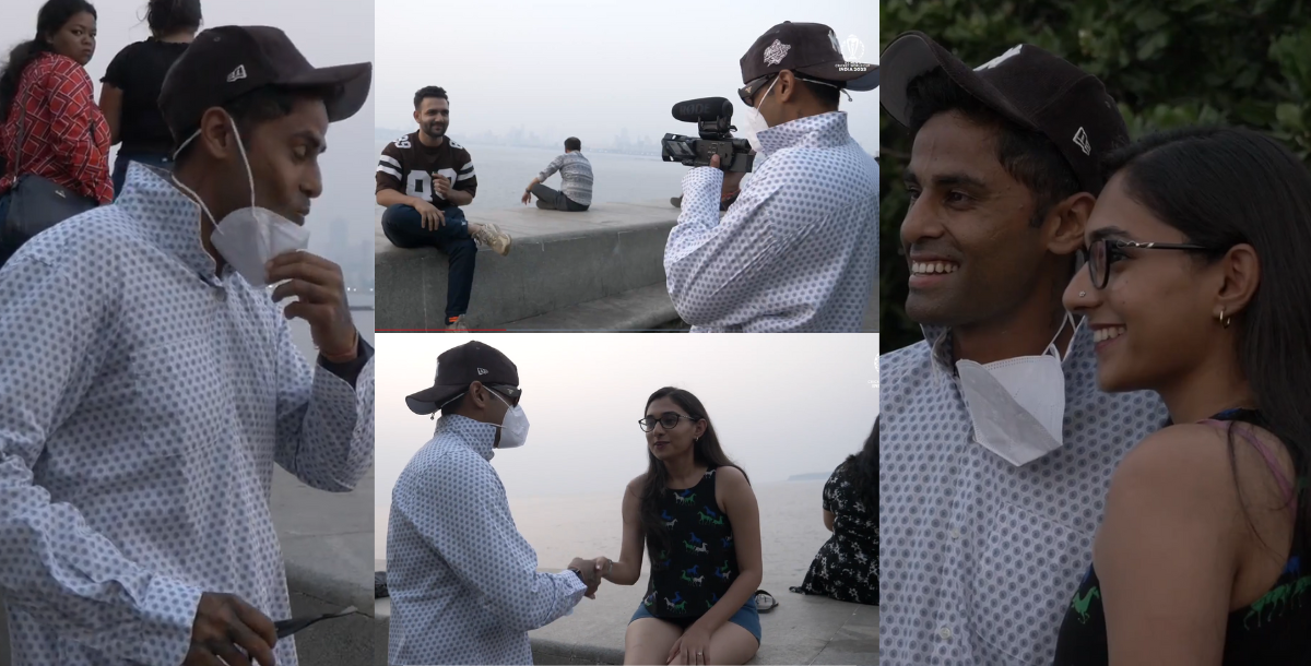 Suryakumar Yadav became cameraman during World Cup 2023 and talked to fans video viral