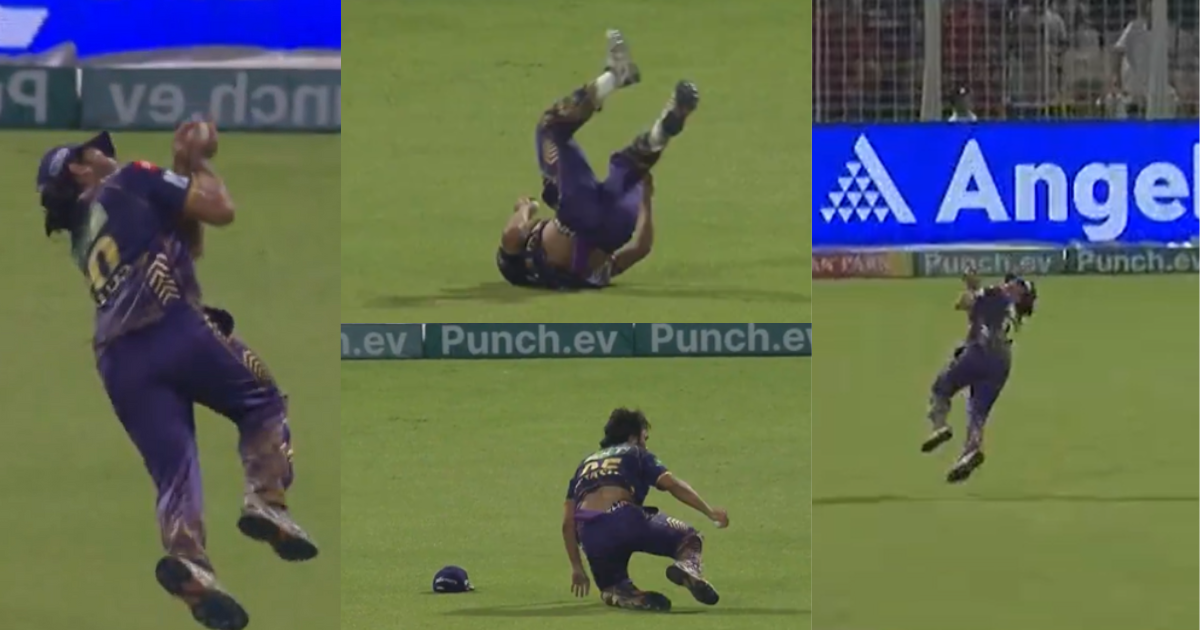 Suyash Sharma caught Heinrich Klaasen's impossible catch in kkr vs srh ipl 2024 match video goes vir...
