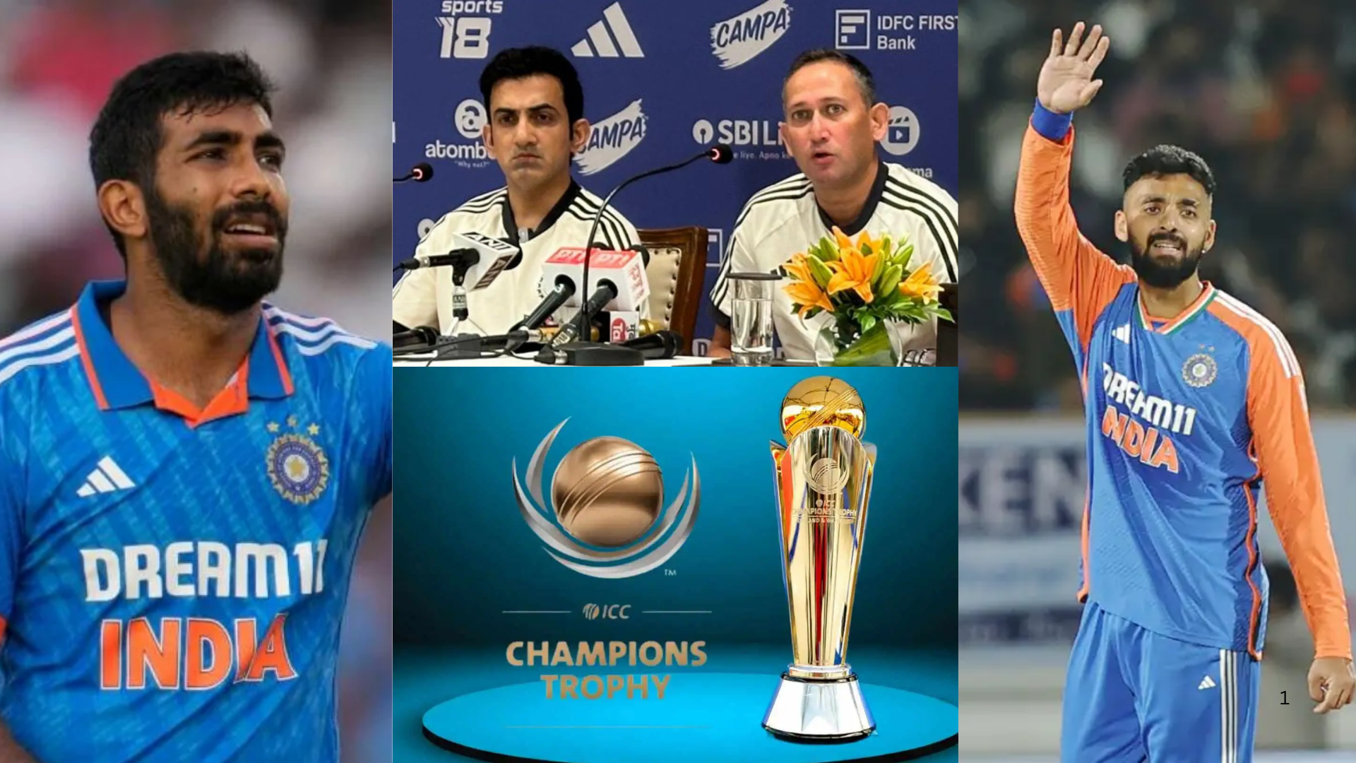चैंपियंस ट्रॉफी के लिए सामने आई नई 15 सदस्यीय Team India, बुमराह समेत 2 खिलाड़ी बाहर, वरुण की एंट्री