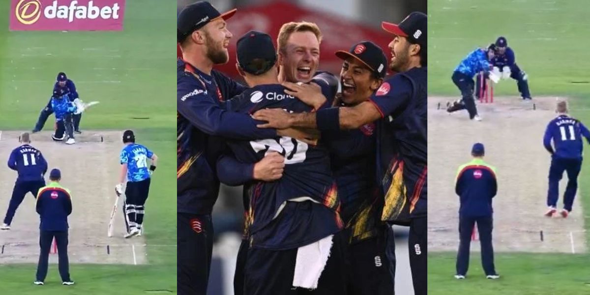 T20 Blast 2023 Simon Harmer took hatrick on first three bowls of his spell vs Sussex