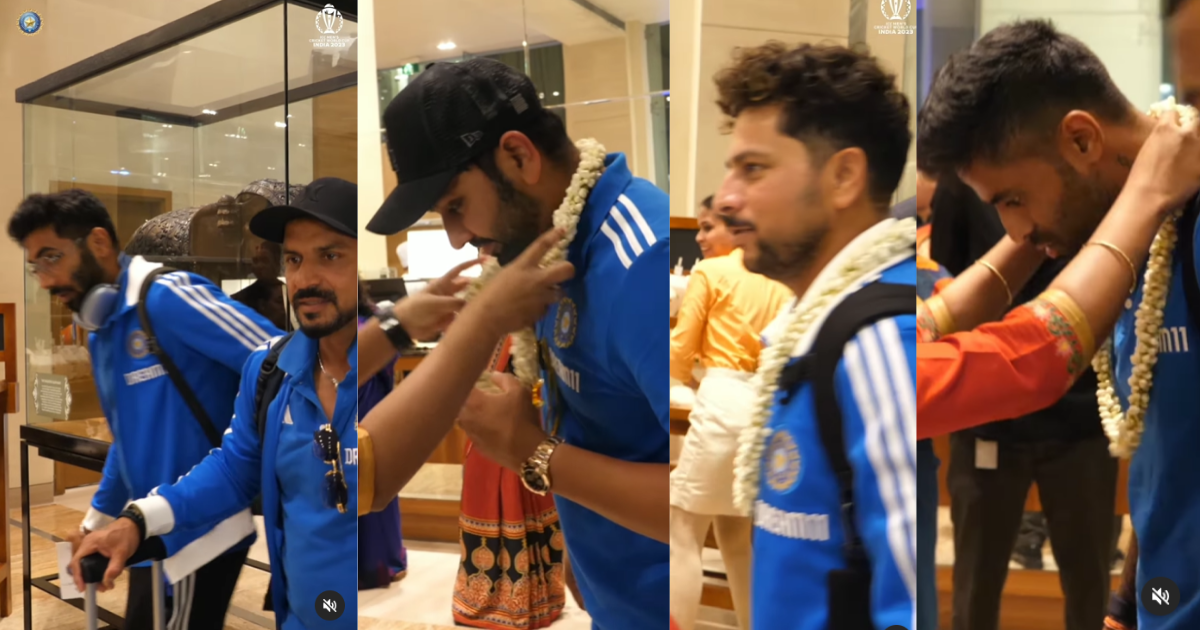 Team India's loud welcome video in Bangalore goes viral