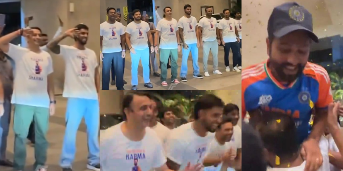 Tilak Verma gave a wonderful welcome to Rohit Sharma at home video went viral