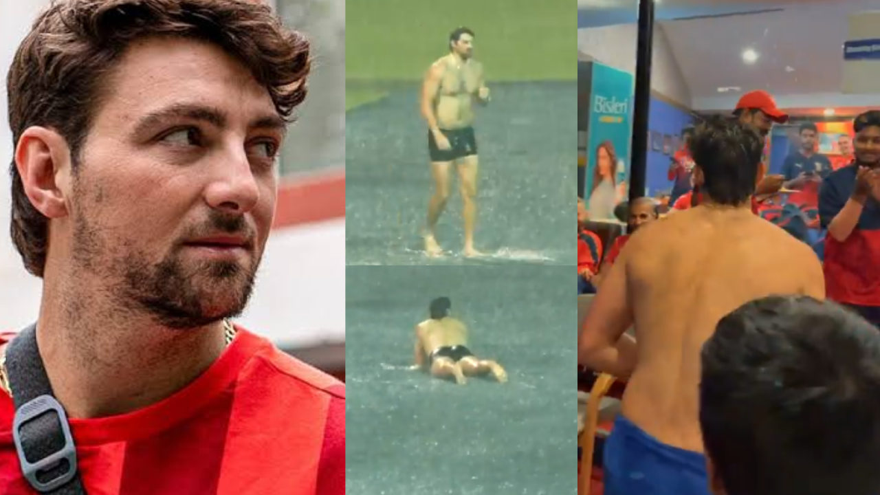 Tim David Could Not Control Himself In The Rain Of Bengaluru Dived On The Field Video Of Bathing Went Viral 1