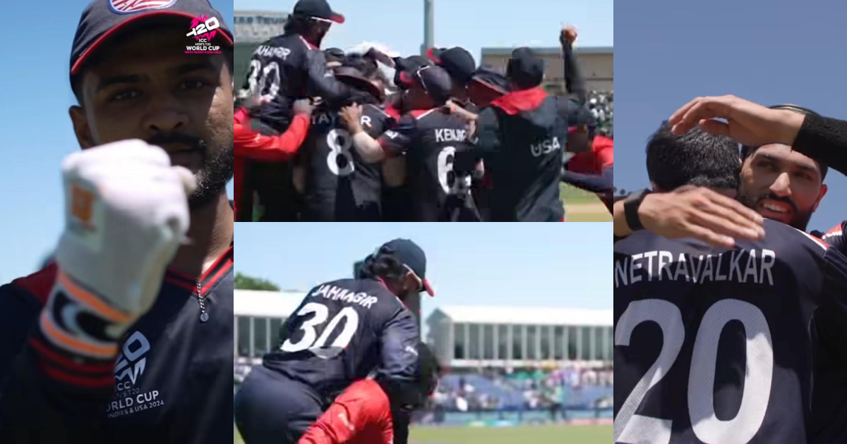 USA vs PAK: VIDEO: कप्तान की आंखों में आए आंसू, तो एक दूसरे के ऊपर कूदे USA के खिलाड़ी, पाकिस्तान को...