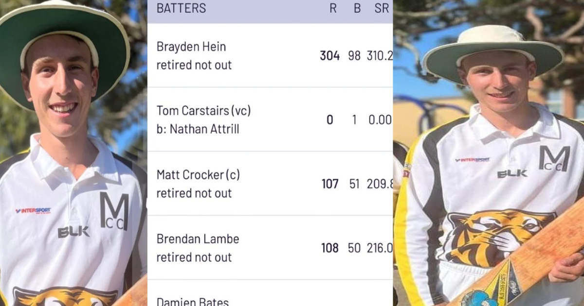Brayden Hein - 300 runs