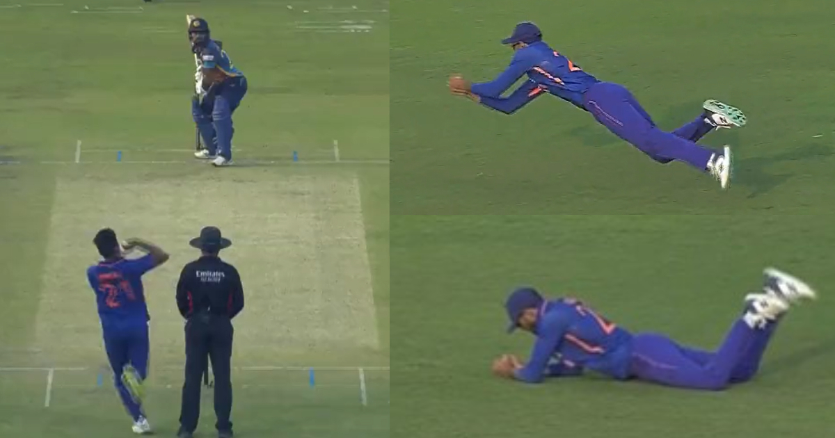 Axar Patel Took Sharp Catch on Umran Malik Bowling