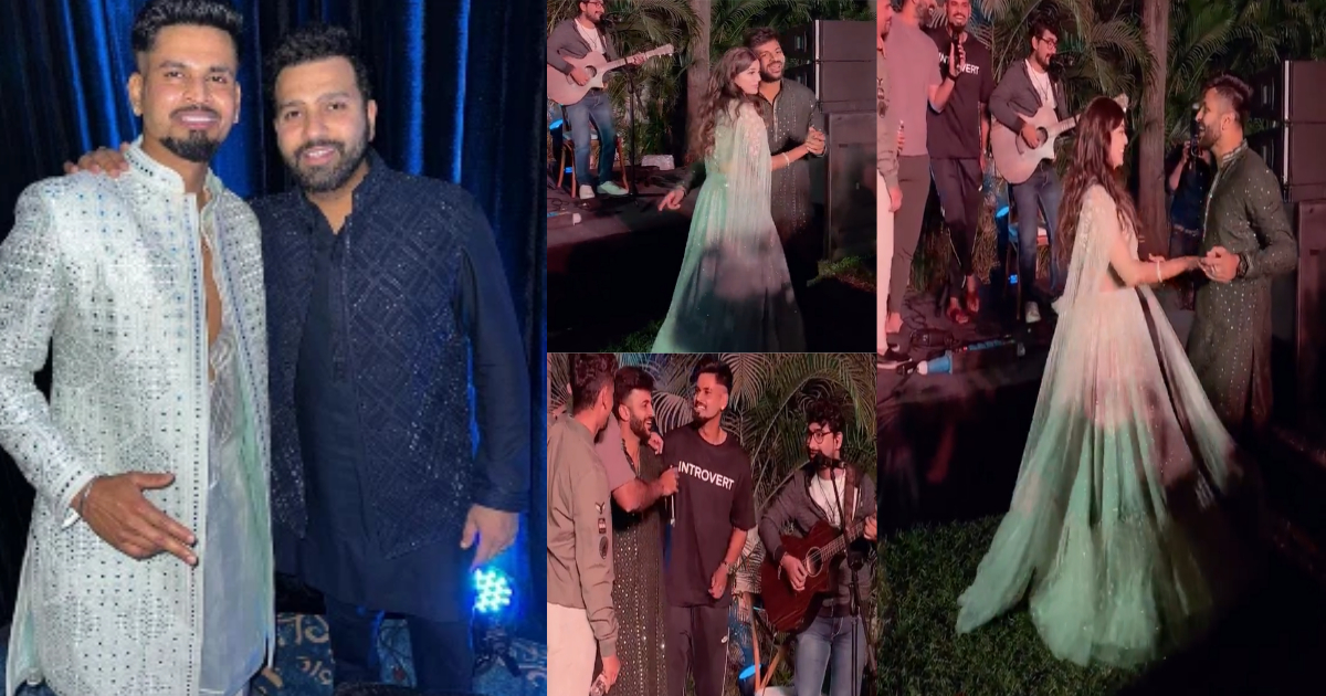 रोहित-अय्यर ने की लॉर्ड ठाकुर की शादी में शानदार एंट्री, फिर श्रेयस ने शार्दुल-मिताली के लिए गाया रो...