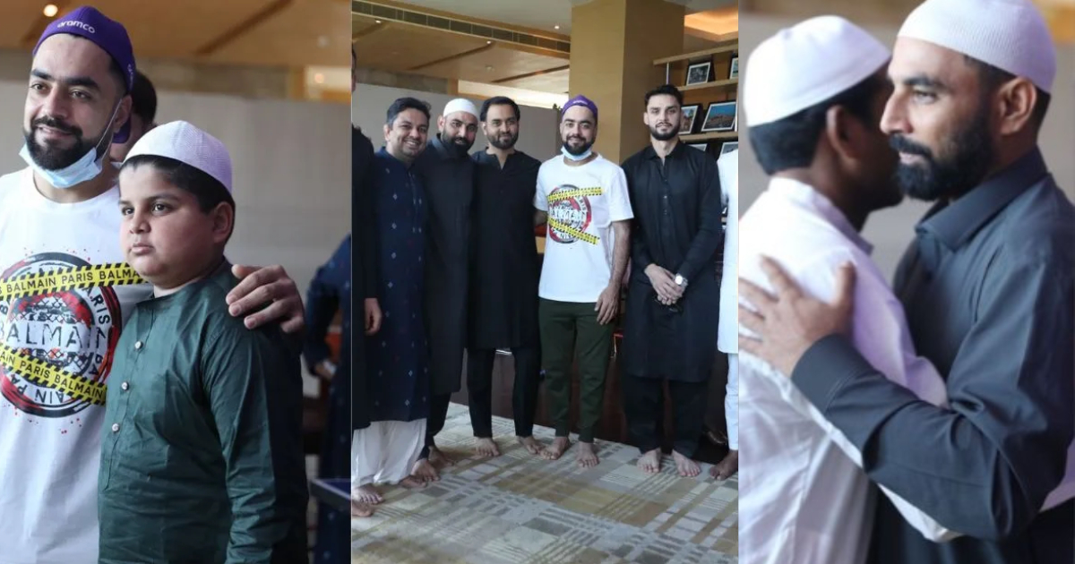 VIDEO: अफगानिस्तान को भूल Rashid Khan ने भारत में मनाया ईद का जश्न, शमी और मोहसिन को लगाया गले