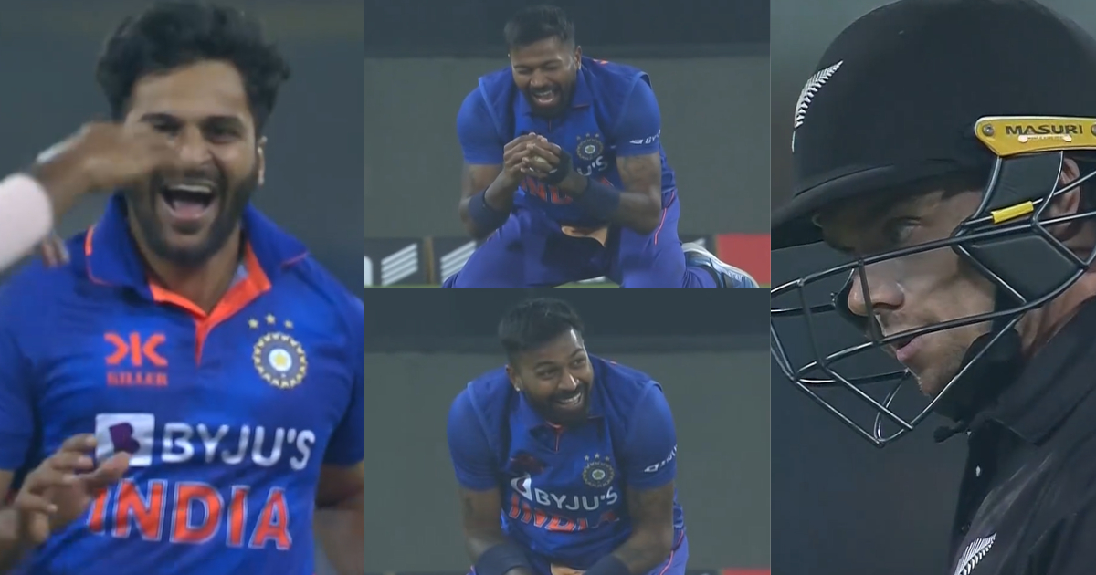 Hardik Pandya Laughed on Tom Latham Wicket