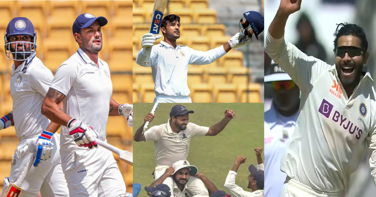 मयंक की 300 रन की पारी गई बर्बाद, तो जैक्सन के शतक ने बचाई सौराष्ट्र की लाज, जड़ेजा की टीम ने कर्नाट...