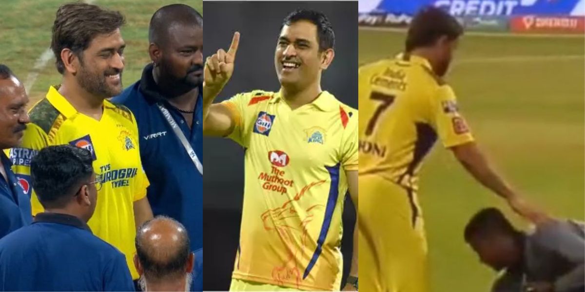 MI vs CSK: Ground staff touched MS Dhoni feet at wankhede stadium