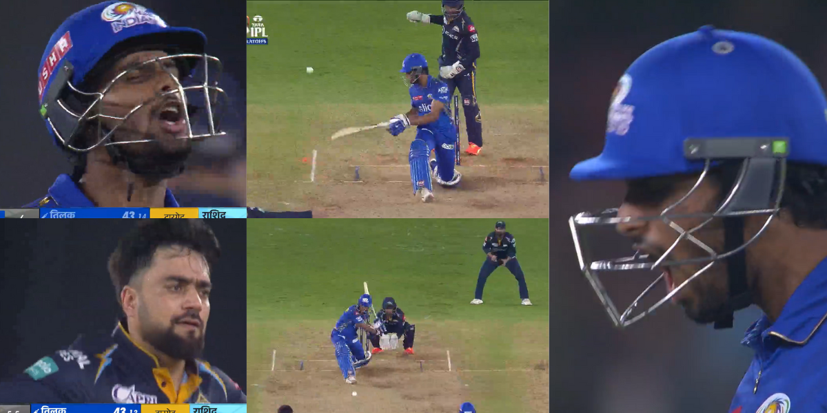 VIDEO: आउट होने पर गुस्से लाल-पीले हुए तिलक वर्मा, राशिद खान को सरेआम दी गंदी-गंदी गाली, वायरल हुआ श...