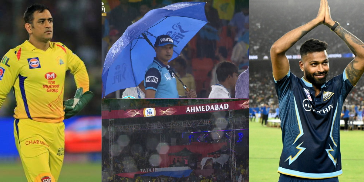 CSK vs GT Rain Updates: अहमदाबाद में शुरू हुई मूसलाधार बारिश, रद्द हो सकता है IPL का फाइनल मैच, सामन...