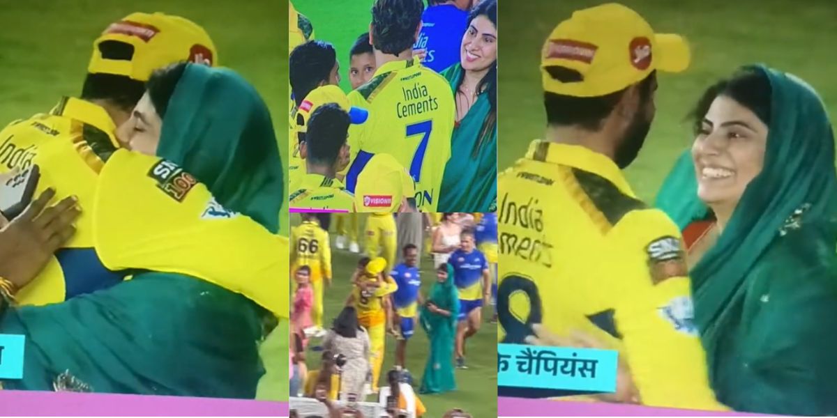 VIDEO: Ravindra Jadeja ने जड़ा जीत का चौका, तो मैदान में दौड़ी आईं रिवाबा, विधायक पत्नी ने गले लगाकर ल...