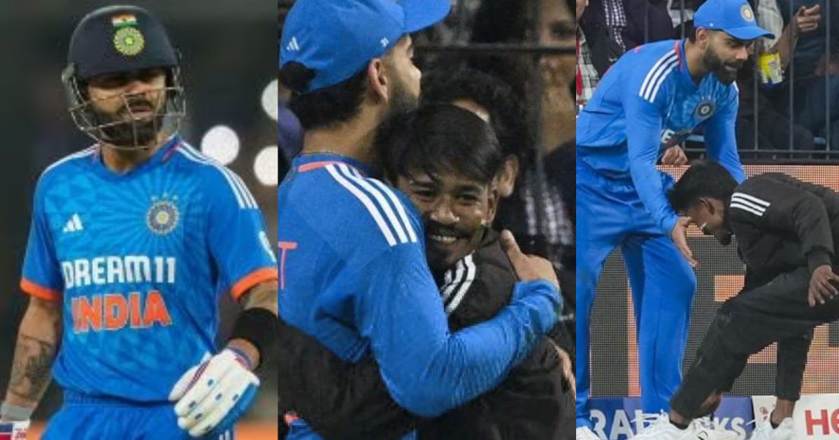 VIDEO: पहले छुए पैर, फिर लगाया गले, Virat Kohli से मिलना इस फैन को पड़ा महंगा, पुलिस ने सुनाई ये सख्त...