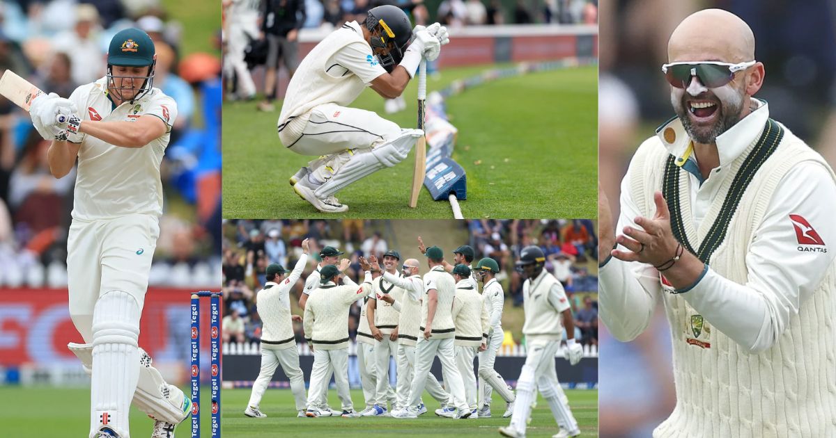 australia cricket team , new zealand cricket team , nz vs aus 1st test Cameron Green , Nathan Lyon