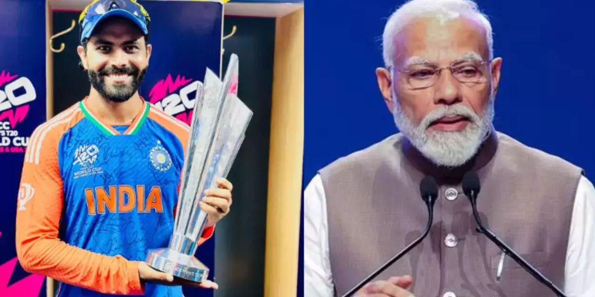 pm modi , ravindra jadeja , T20 World Cup 2024