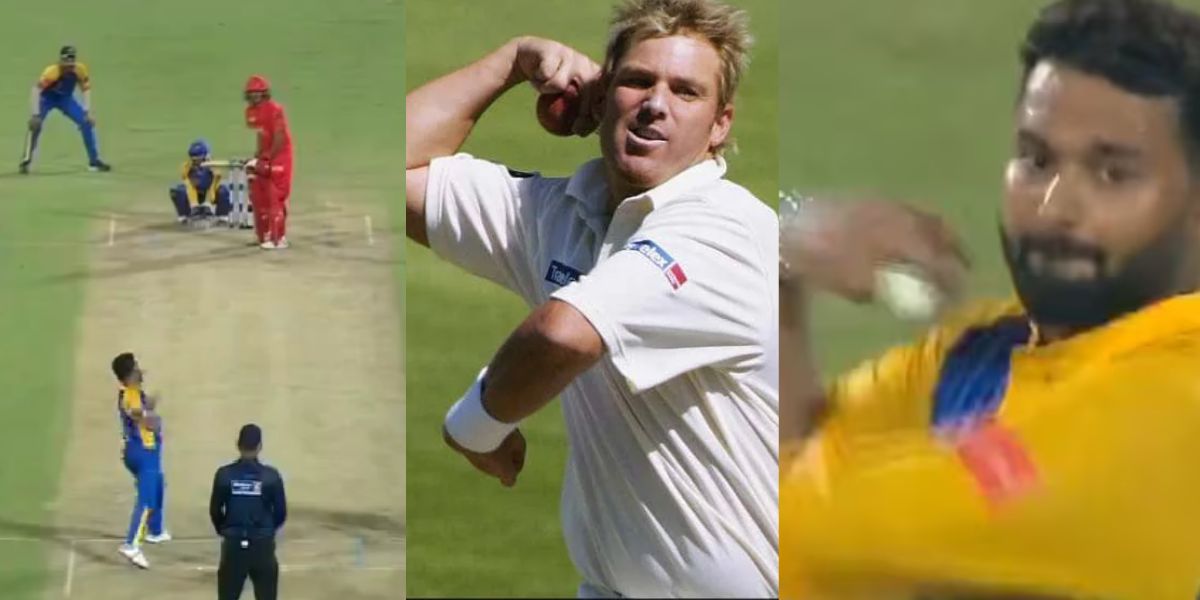 rishabh pant bowling against south delhi superstarz in delhi premier league 2024 video went viral