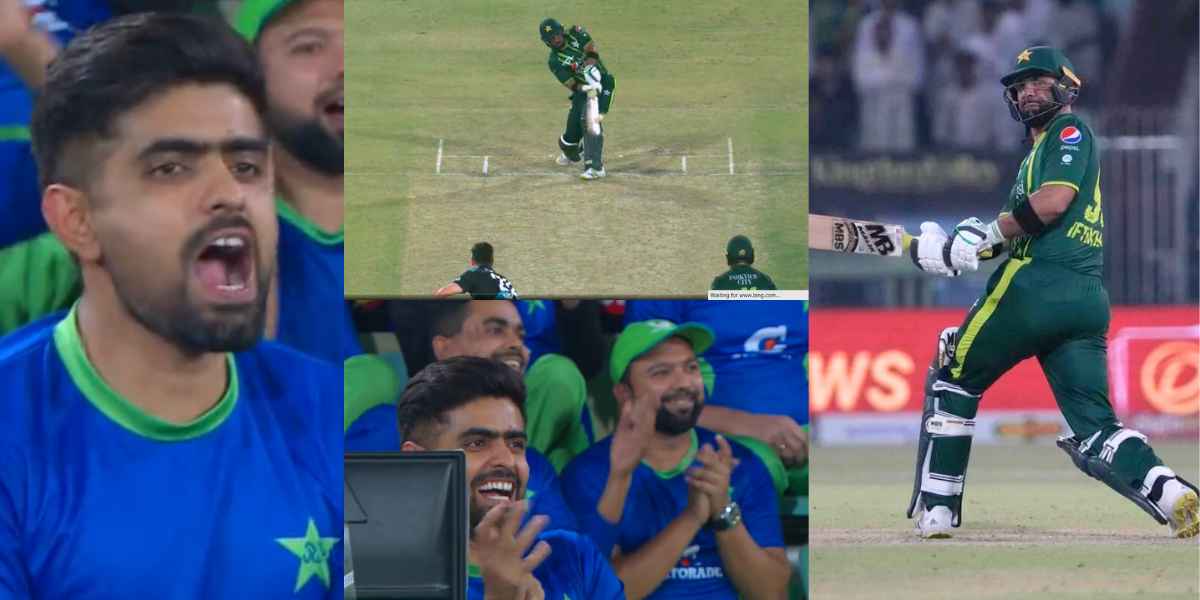 babar azam reaction on iftikhar batting