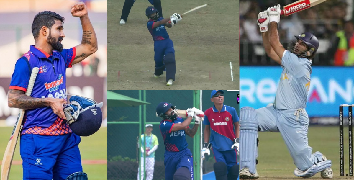 VIDEO Kushal Malla broke Yuvraj Singh's record by hitting 6 sixes in one over Fifty hit in 9 balls