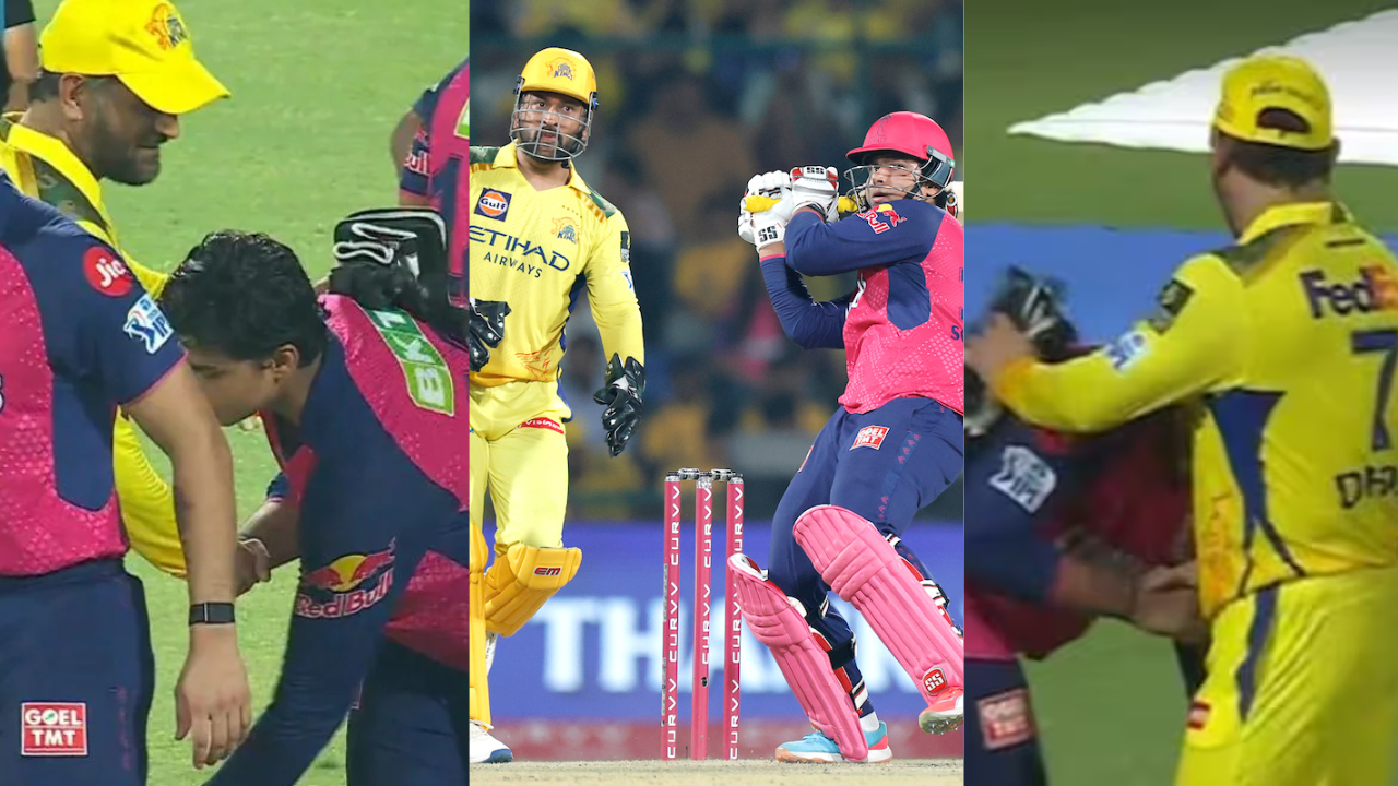 Vaibhav Suryavanshi Bows Down To MS Dhoni On Last Game Of Rajasthan Royals In IPL 2025