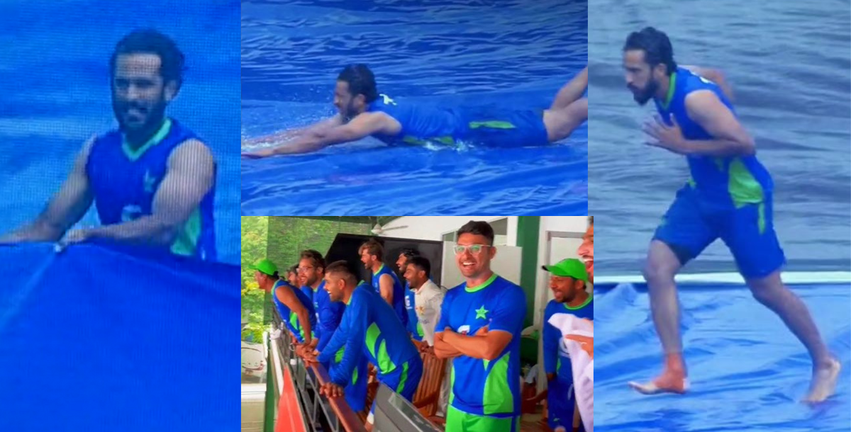 Video Hasan Ali laid covers on the pitch with the ground staff in Sri Lanka had a lot of fun