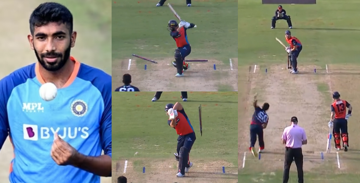 Video Indian player saurabh netrawalkar joins America team bowling like Jasprit Bumrah takes 6 wicke...