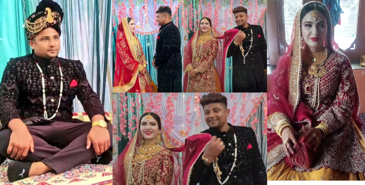 Video Sarfaraz khan get married in kashmiri girl photos went viral