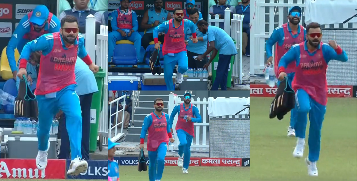 Video Under the captaincy of Rohit Sharma Virat Kohli became the water boy in Ind vs Bag Match