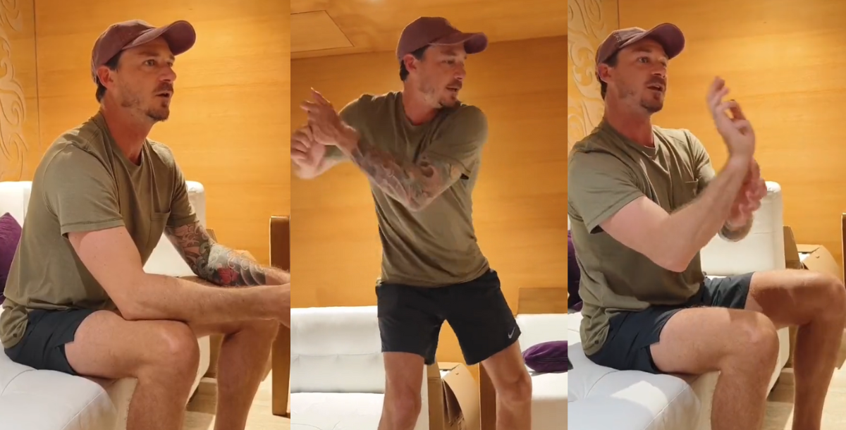 Video dale steyn went to the dressing room of the Netherlands team and taught the players bowling an...