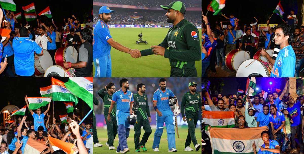 Video of celebration across the country on India's victory against Pakistan in ind vs pak match goes...