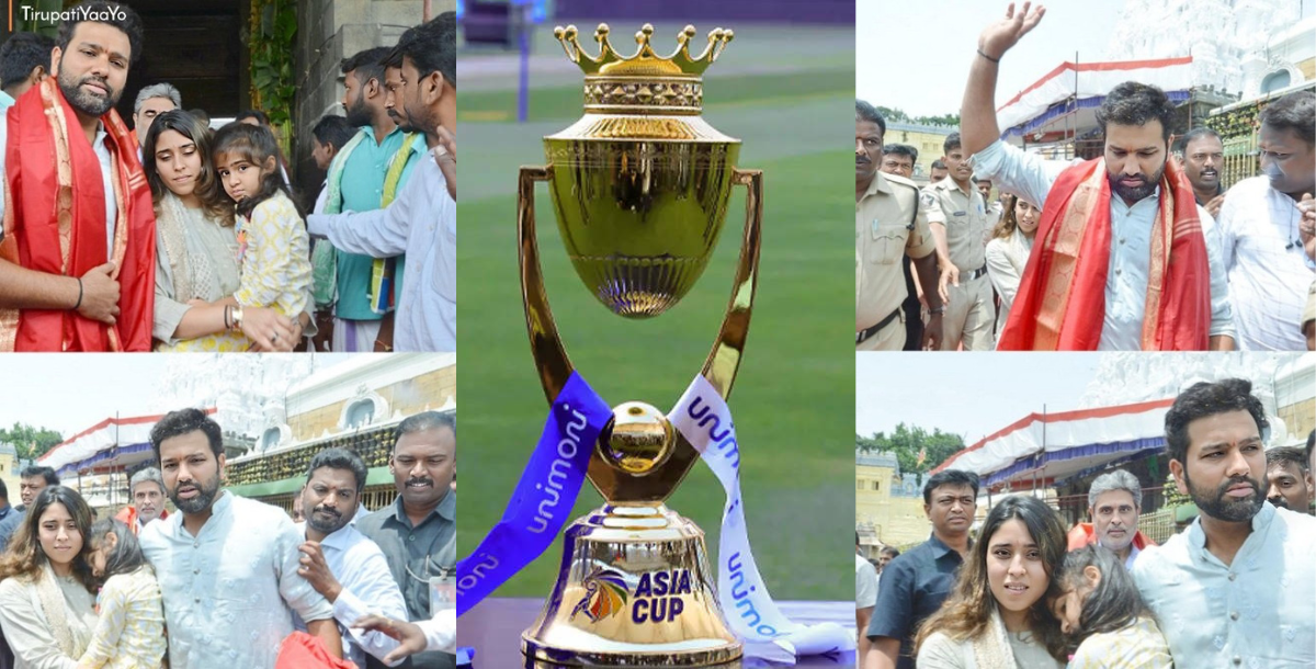 Video rohit sharma visited tirupati temple before asia cup 2023