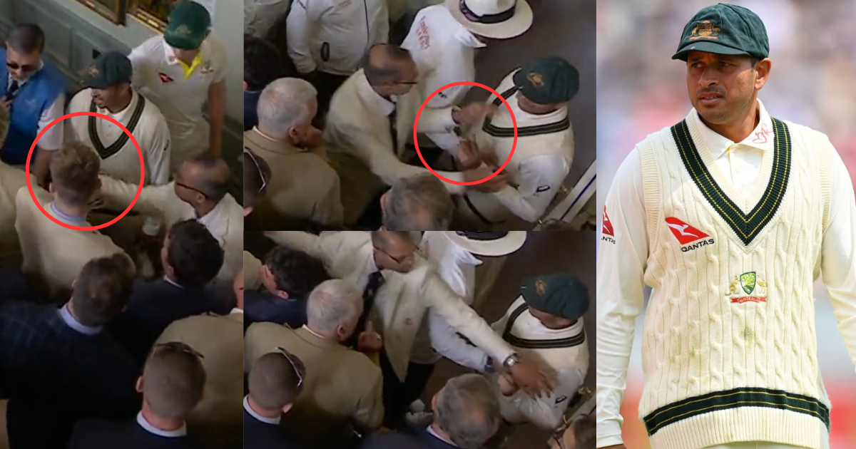 Video usman khawaja fight with mcc england guest after australia win 2nd test