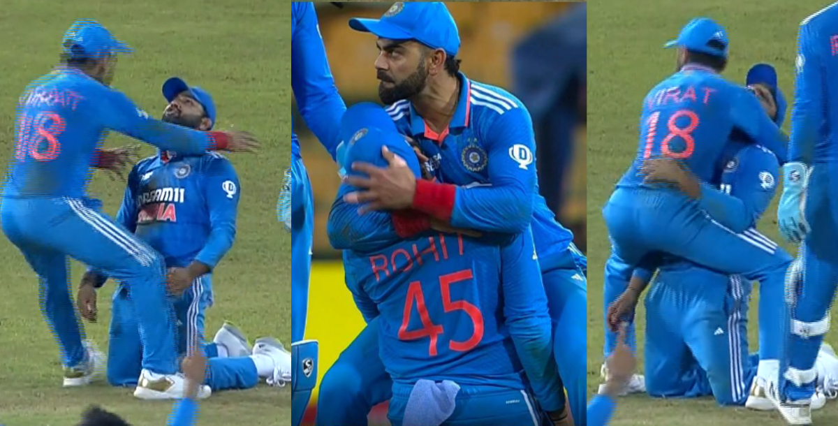 Virat Kohli celebrates wicket by hugging Rohit Sharma in Ind vs SL video goes viral