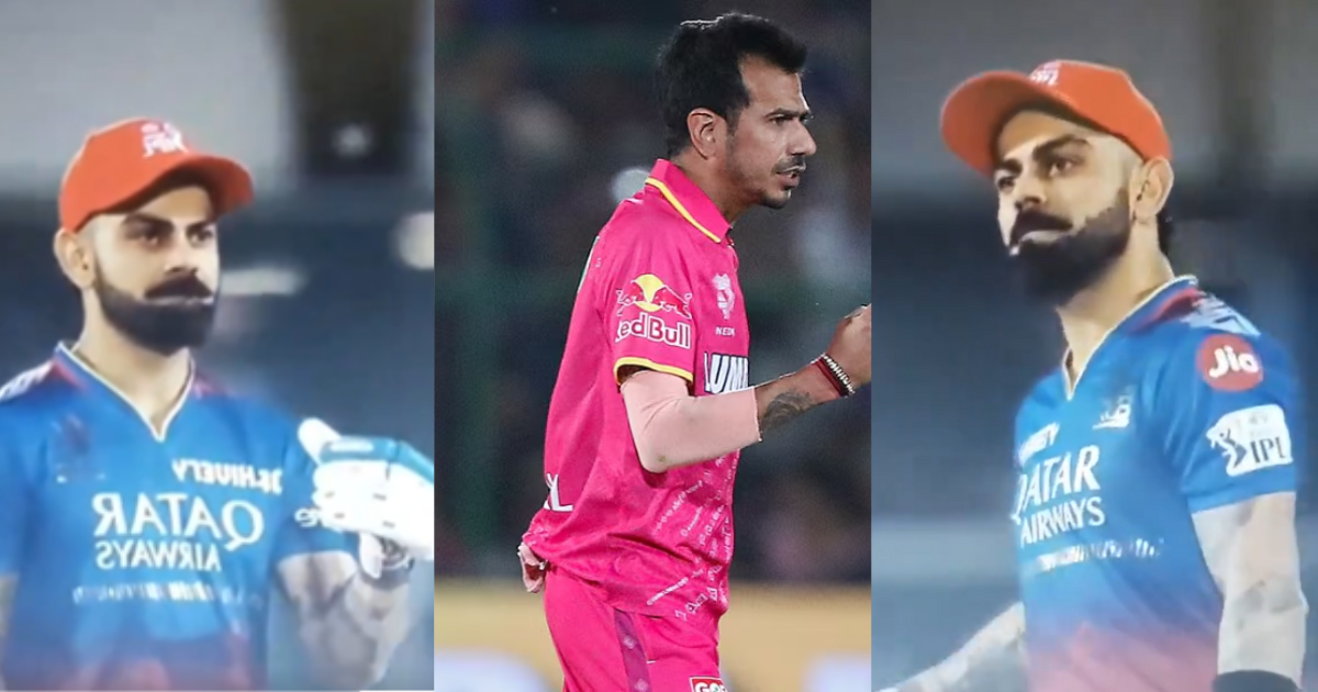 Virat Kohli hints at hitting Yuzvendra Chahal in RR vs RCB match ipl 2024 Watch Video