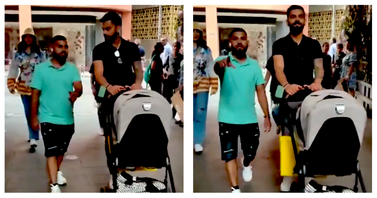 Virat kohli with daughter vamika and anushka sharma VIDEO