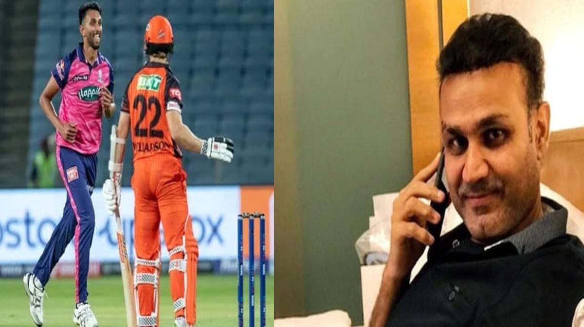 Virender sehwag makes fun of sunrisers hyderabad slow batting in powerplay against RR