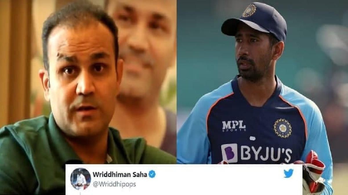 Virendra Sehwag advises Wriddhiman Saha On Journalist Matter